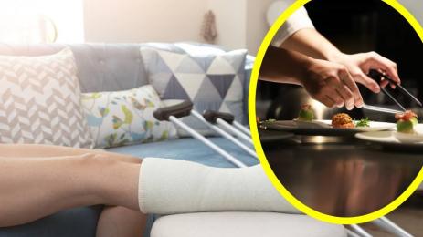 гипсиран крак