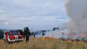 Големи пожари пламнаха в местностите Буная и Рогачов камък край