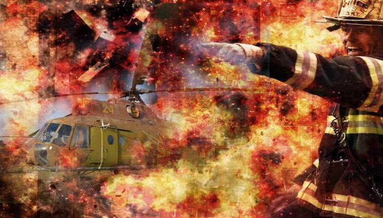 пожар вертолет - ОГНЕНИЯТ АД: Вдигат хеликоптер за пожарите край Костинброд