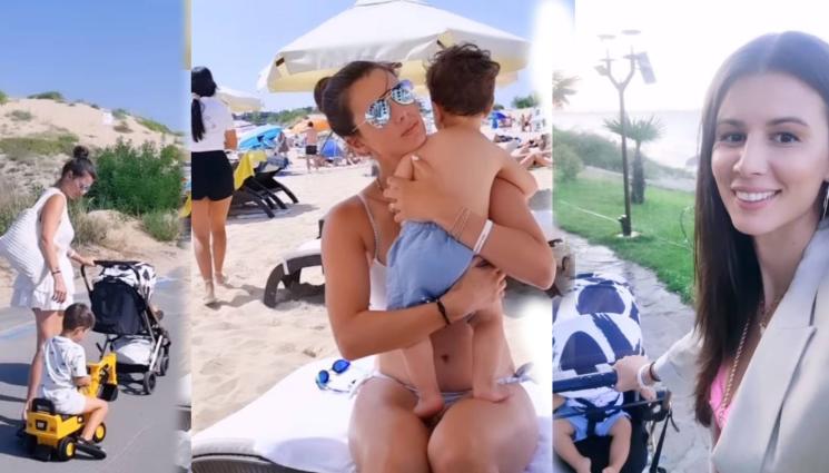 Пиронкова плаж - ЛЯТНА ИДИЛИЯ: Цветана Пиронкова отиде в Свети Влас с трима мъже, извадиха багер на плажа