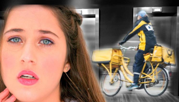 загинала пощальонка - ЗАГИНА ПОЩАЛЬОНКА в асансьор! (ВИДЕО)