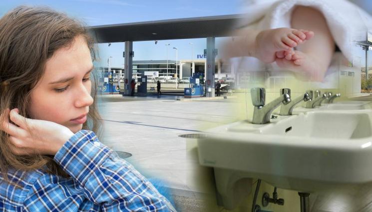 ученичка роди - СЕДМОКЛАСНИЧКА роди в тоалетна на бензиностанция!