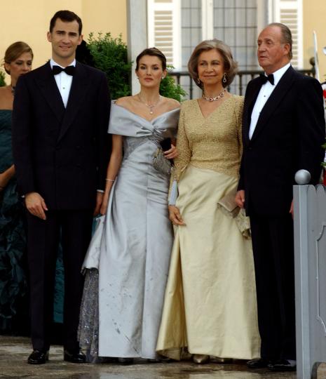 <p>Гала вечеря преди сватбата на Фелипе и Летисия, 2004 г.</p>