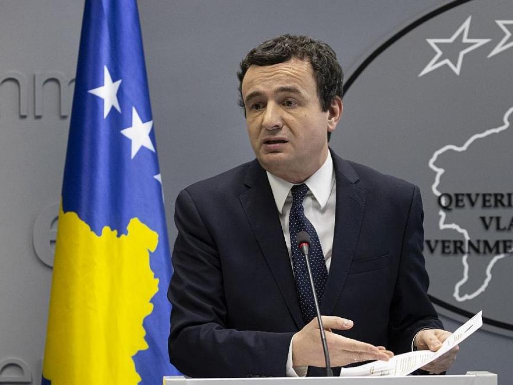 Министър-председателят на Косово Албин Курти подчерта, че Сърбия трябва да