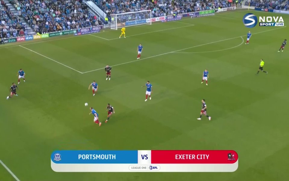 Портсмут победи с минималното 1:0 Екзитър в двубой от трети