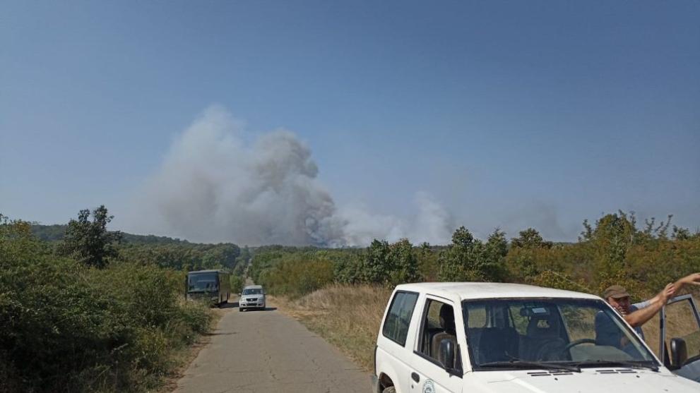 Пожарът в средецкото село Кубадин вече е локализиран. Това съобщи областният