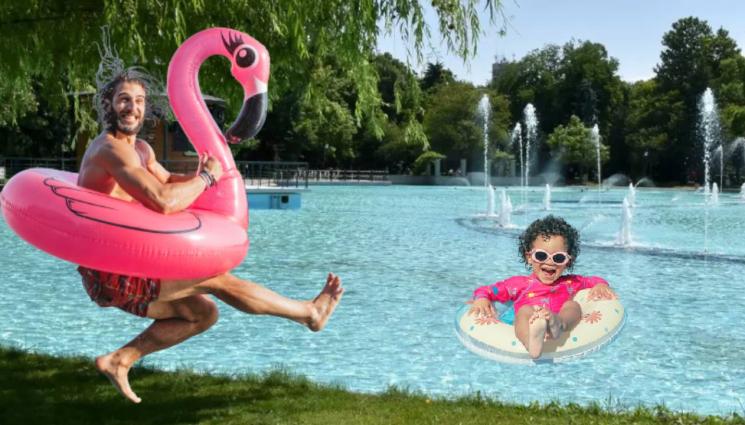 пеещи фонтани - Пловдивчани обърнаха пеещите фонтани на плаж! (ВИДЕО)