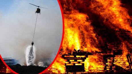 пожар хеликоптер