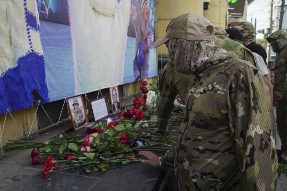 Група руски бойци, които се бият на страната на Украйна,