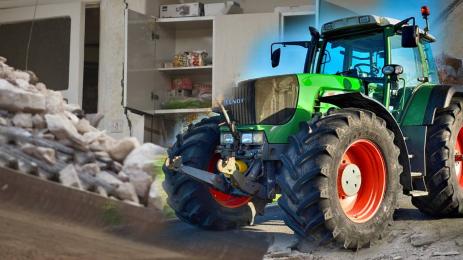 трактор къща