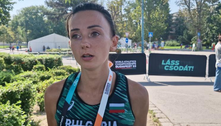 Милица Мирчева - Охлаждат с лед Милица Мирчева след финала на маратона