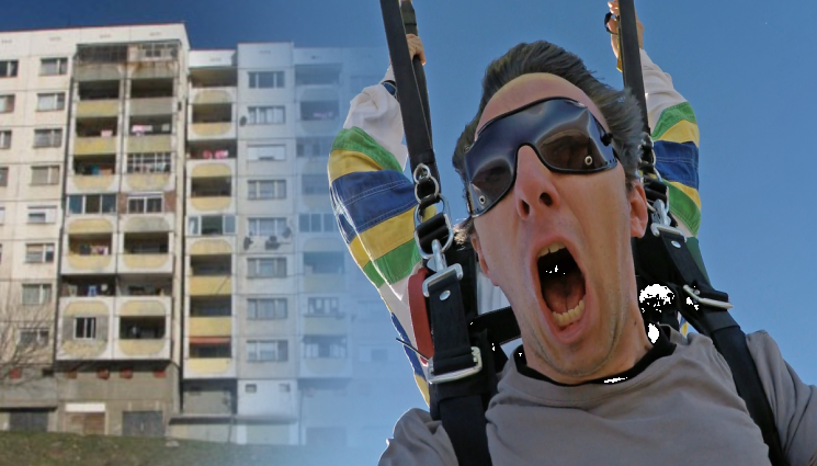 парашут - ИНЦИДЕНТ: Парашутисти паднаха върху кола в Софийско!