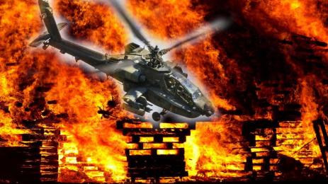 вертолет пожар