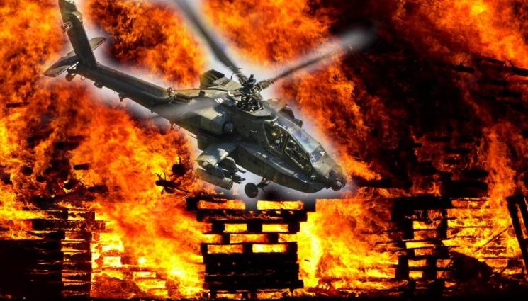 вертолет пожар - ПОЖАР ГОРИ КРАЙ ПЛОВДИВ: Военен хеликоптер се включи в гасенето