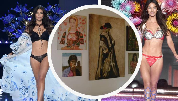 Лили Олдридж - ПОКАЗА Я У ДОМА СИ: Ангел на Викториас Сикрет купи картина на Майстора!