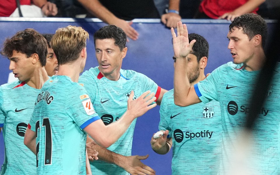 Испанският шампион Барселона постигна много трудна победа в гостуването си