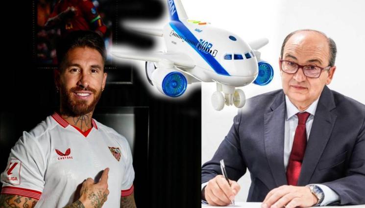 Серхио Рамос - Подариха играчка самолет на президента на Севиля заради трансфера на Рамос