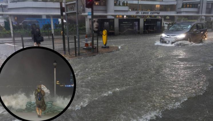 Хонконг - ЦЕЛИЯТ СВЯТ Е ПОД ВОДА: Невиждан от 140 години дъжд потопи Хонконг (ВИДЕО)