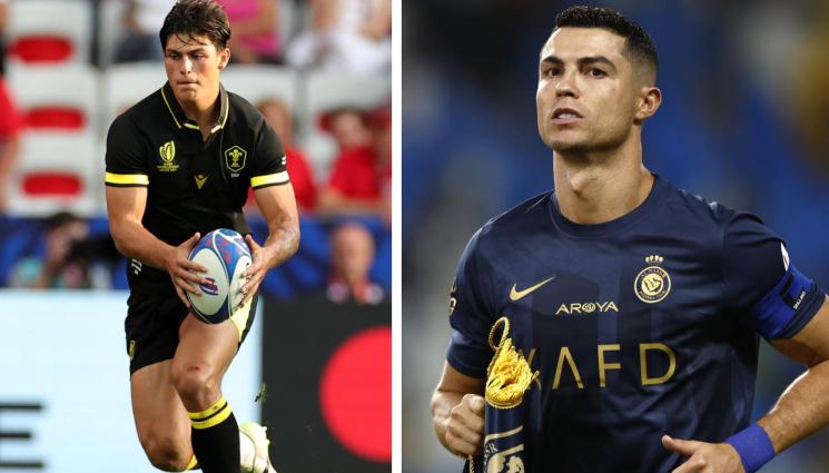 Луис Рийс Замит Кристиано Роналдо - Ръгбист играе с бельото на Роналдо