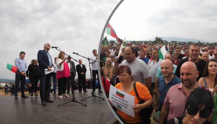 протест - НЕДОВОЛСТВОТО НА ЗЪРНОПРОИЗВОДИТЕЛИТЕ: Кирил Вътев призна протеста за справедлив (СНИМКИ)