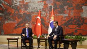 Президентите на Сърбия и Турция Александър Вучич и Реджеп Тайип