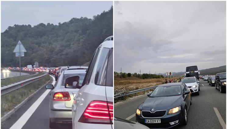 задръстване - СЛЕД ПОЧИВНИТЕ ДНИ: Магистралите се задръстиха от прибиращи към София (СНИМКИ)