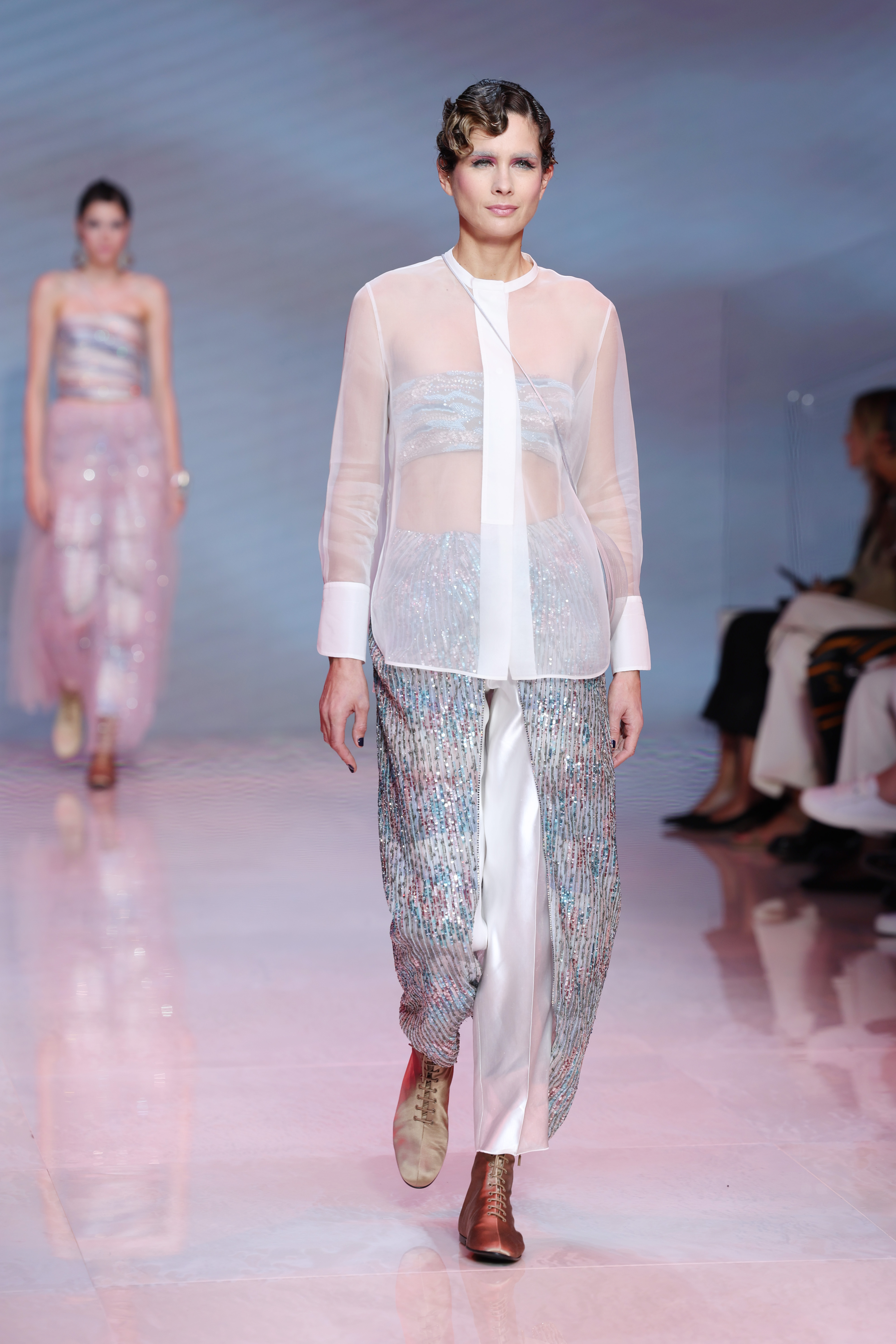 Джорджо Армани на Седмицата на модата в Милано