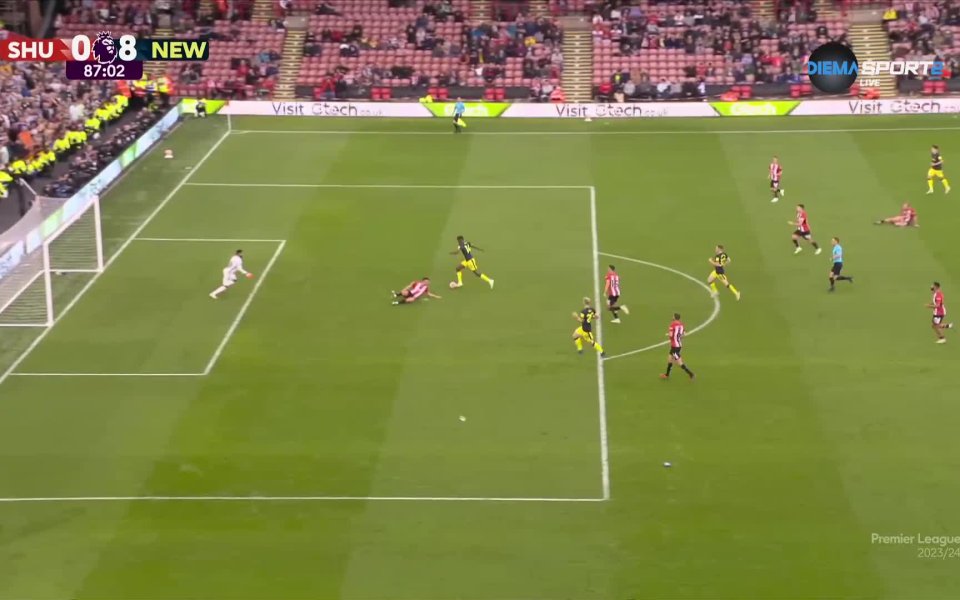 Нюкасъл успя да победи Шефилд Юнайтед с 8:0 в шестия