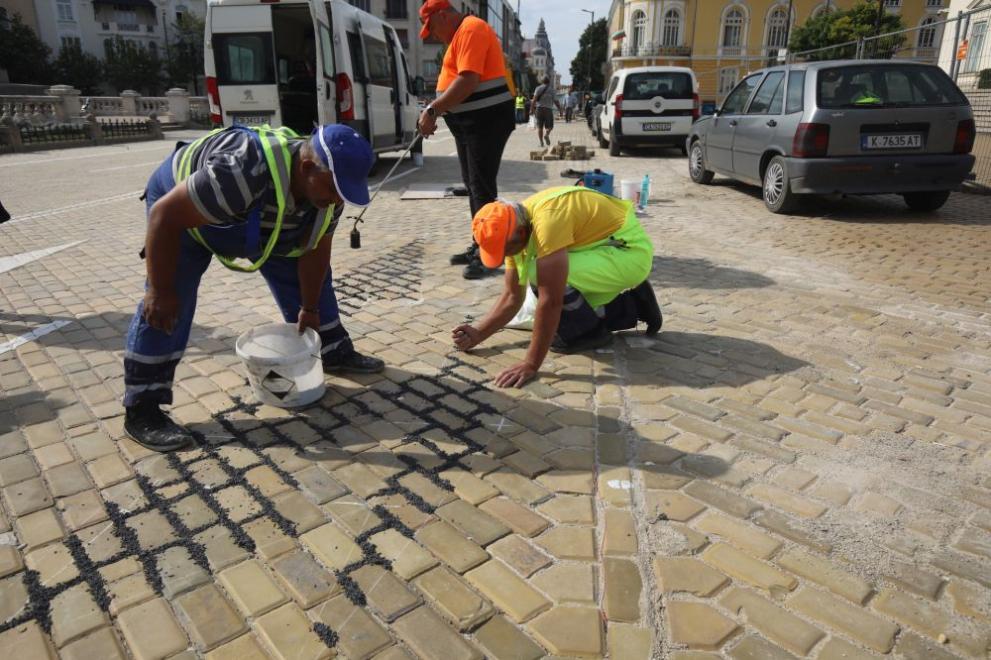  ремонт на жълтите павета 