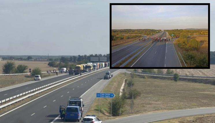 протест миньори енергетици блокирани пътища - ВАЖНО! Променят движението по АМ 