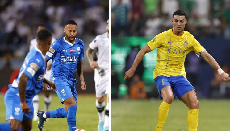 Неймар Роналдо - В Саудитска Арабия: Неймар изпусна, Роналдо вкара от дузпа