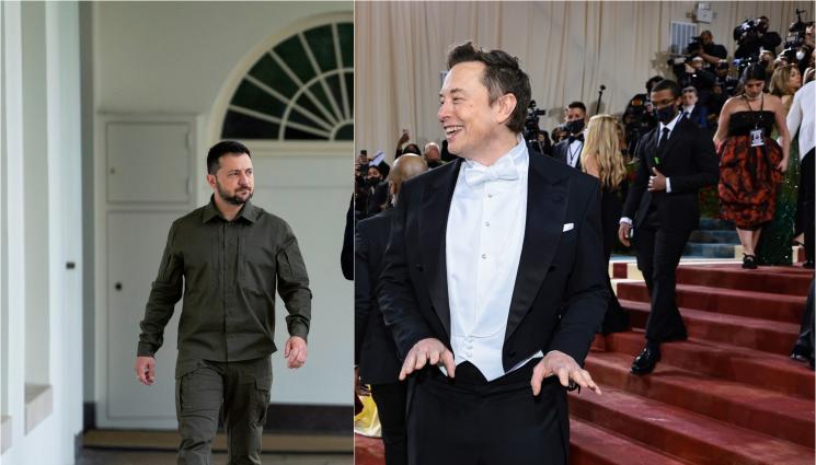 мъск - ПОД НОЖА: Мъск се подигра на Зеленски