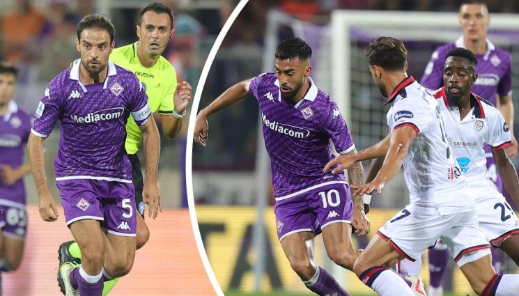 Серия А - Бой между ултраси помрачи, но не попречи на Фиорентина да забие 3 гола във вратата на Каляри