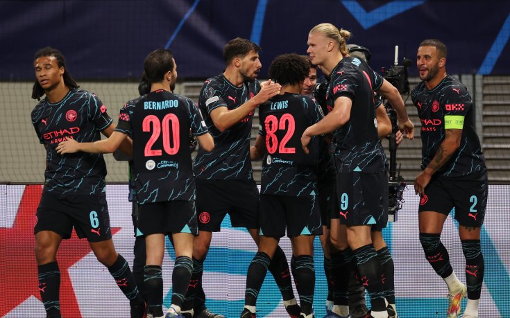 Манчестър Сити се измъкна в гостуването на РБ Лайпциг,  Халанд се скъса да пропуска