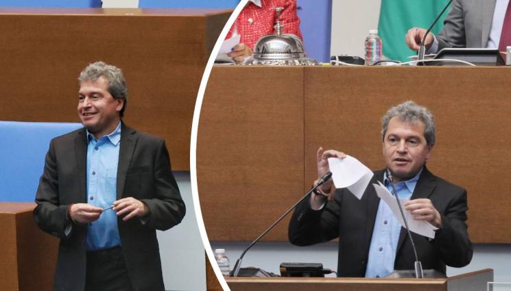 Тошко Йорданов - РАЗВИХРИ СЕ: На трибуната Тошко Йорданов скъса споразумението с енергетиците