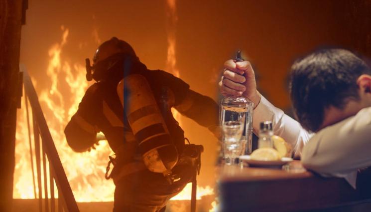 пожар пиян - Фиркан на мотика подпали къщата си