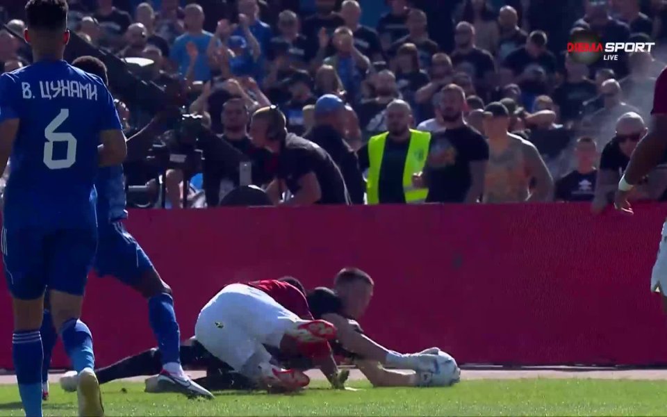 При атака на ЦСКА в 15-ата минута на мача с