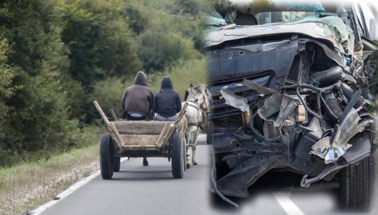 катастрофа с каруца - ТЕЖЪК СБЛЪСЪК: Шофьорка помете каруца