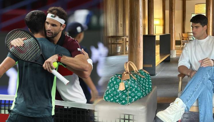 Алкарас чанта Григор Димитров - Аре стига, бе! Алкарас гъзарее с чанта за милион преди теслата от Гришо в Шанхай