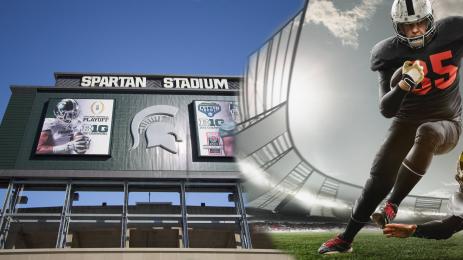 табло американски футбол Мичиган