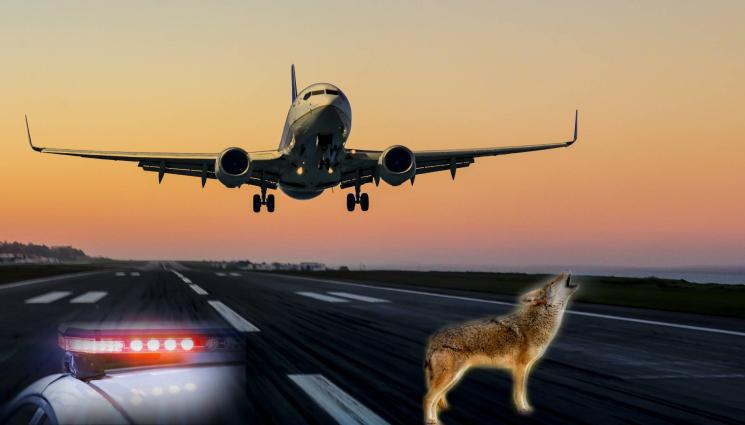 койот - Койот спретна луда гонка с джипове на летище (ВИДЕО)