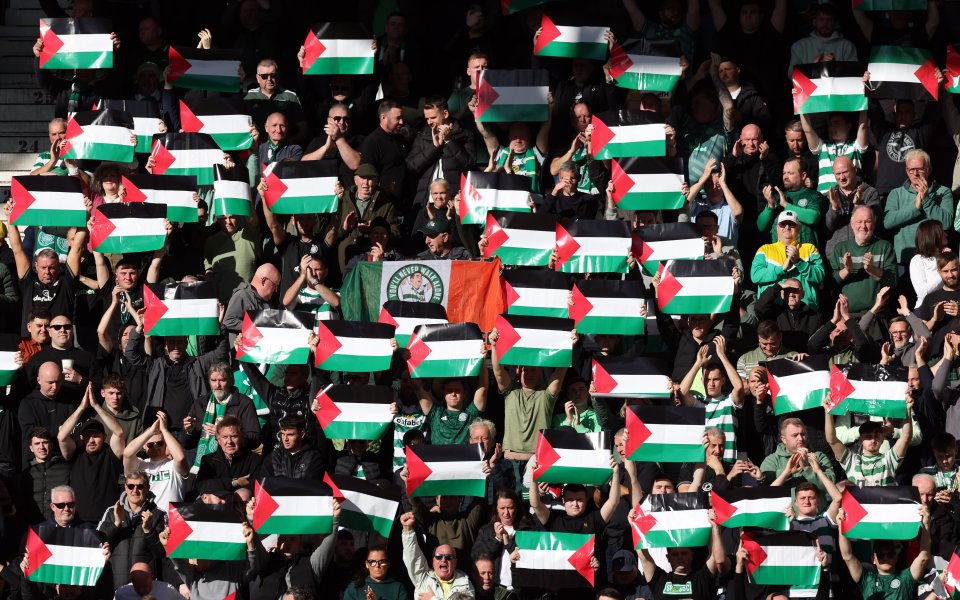 Селтик забрани знамената на Палестина на стадиона