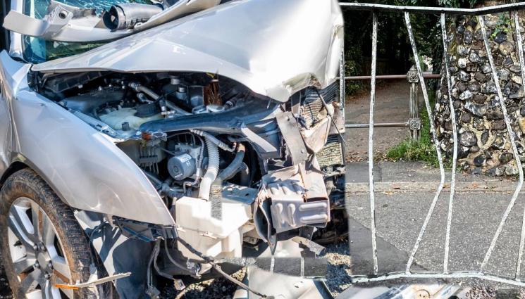 катастрофа ограда - ПЪТЯТ ИМ Е ТЕСЕН: Пиян джигит се заби в ограда