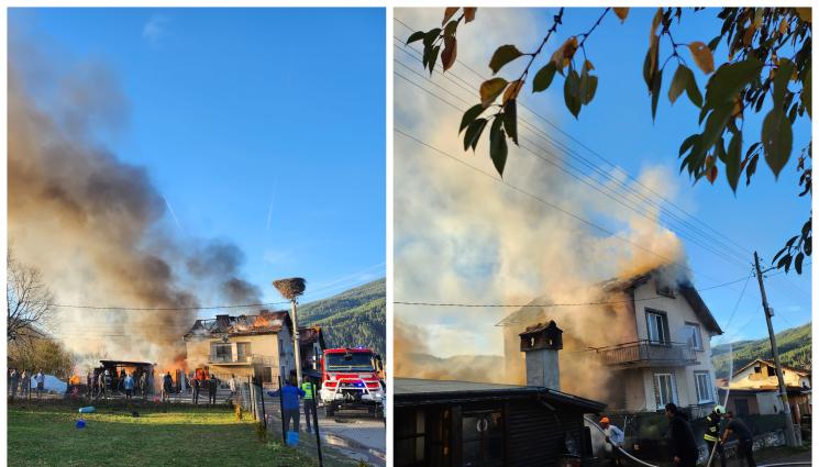 пожар - В БЕЗИЗХОДИЦА: Пожар остави без дом две семейства (ВИДЕО)