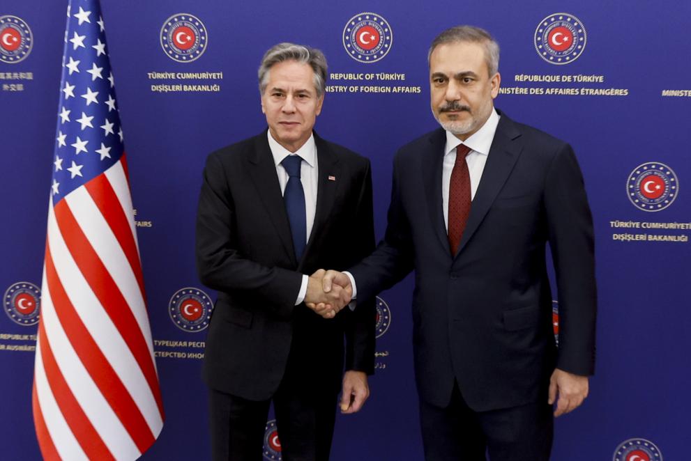 Антъни Блинкън и турският външен министър Хакан Фидан