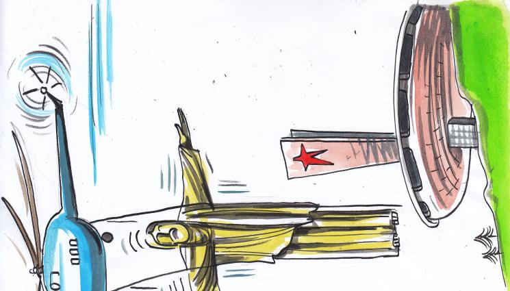 карикатура кръговрат - ЕПОХАТА НА ТАТО: Вицовете на прехода