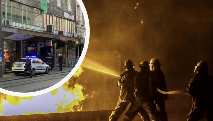 пожар - СТИХИЯ: Пожар пламна в магазин в центъра на София (СНИМКИ)