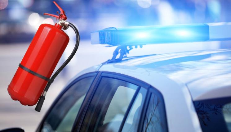 пожарогасител - СЛЕД СКАНДАЛ: Бой с пожарогасител на паркинг