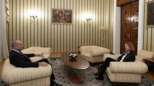 Президентът Румен Радев прие на Дондуков 2 Йорданка Фандъкова чийто