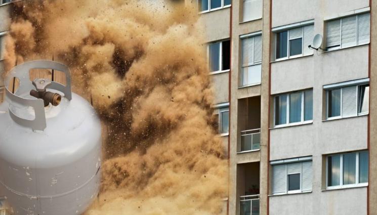 експлозия - УЖАСЯВАЩО! Газова бутилка взриви апартамент!